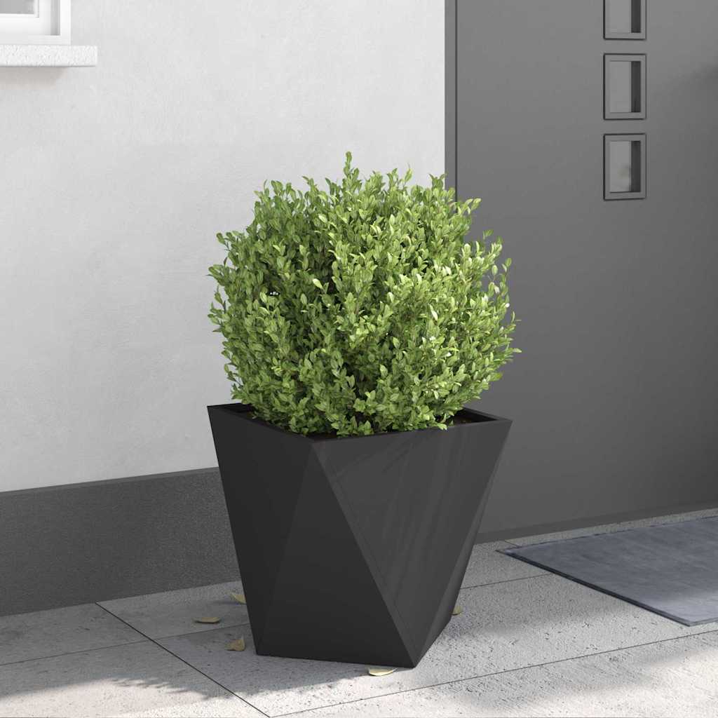 Pflanzkübel Metall Schwarz 40×40×40 cm – Robuste Blumenkübel aus Stahl für Garten & Terrasse