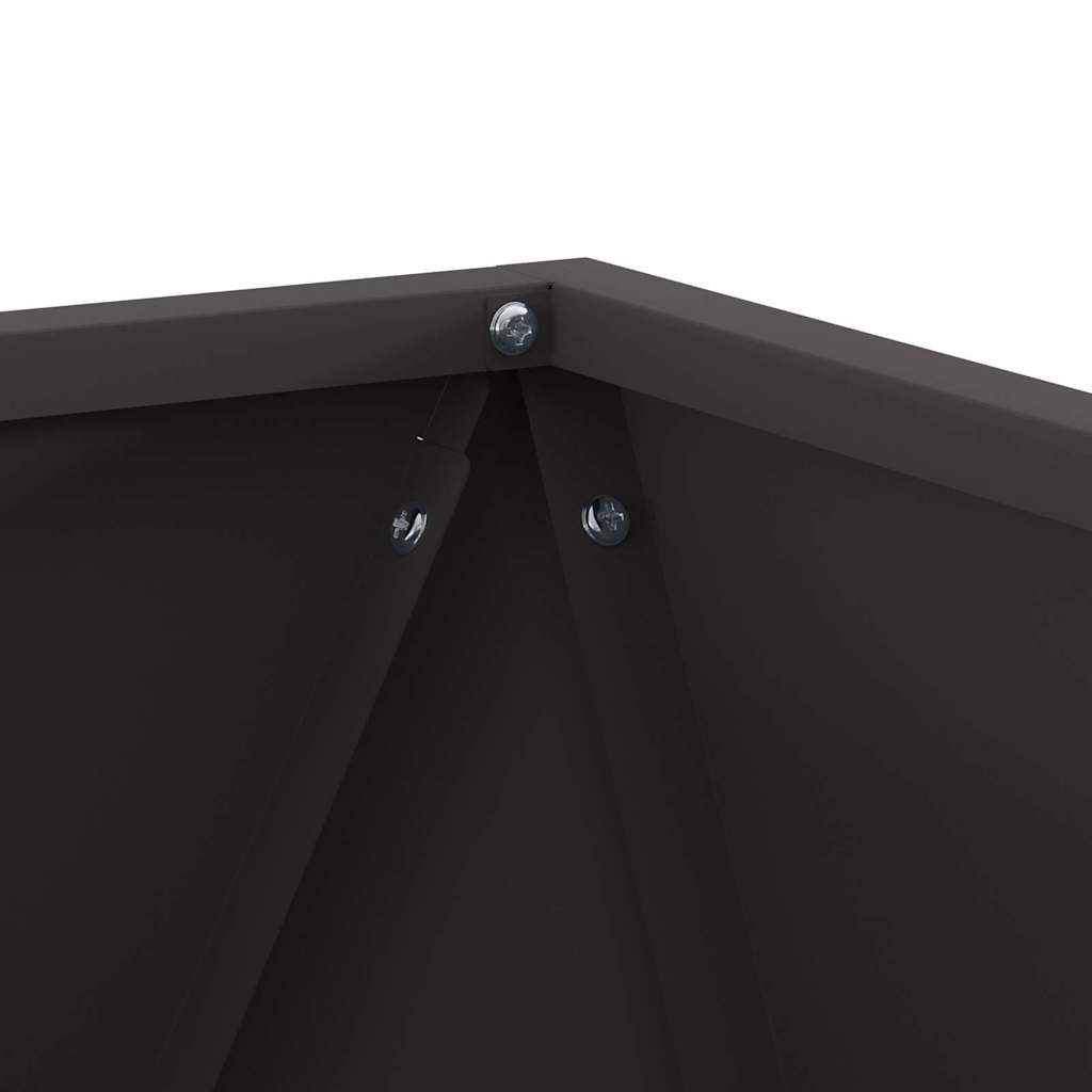 Pflanzkübel Metall Schwarz 40×40×40 cm – Robuste Blumenkübel aus Stahl für Garten & Terrasse