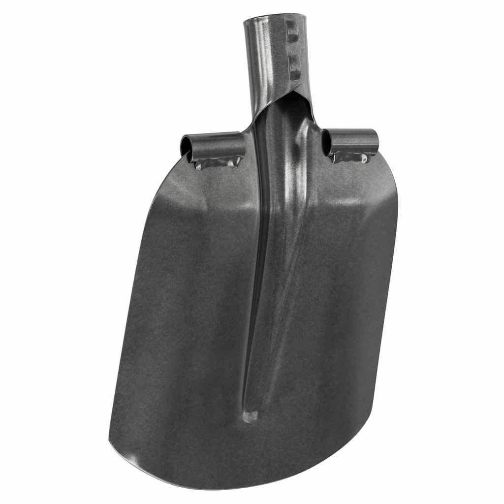 Schaufelkopf aus pulverbeschichtetem Stahl – 33 x 21 cm – Ersatz Schaufelblatt Silber
